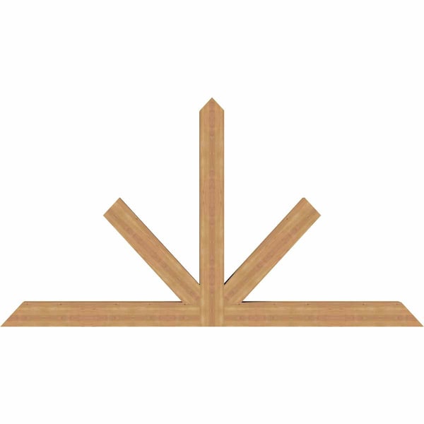 Ekena Millwork Saratoga Timber Gable Bracket, Western Red Cedar, 96"W x 52"H x 5 1/2"D x 5 1/2"F, 13/12 Pitch GBW096X52X0606SAR00SWR - main